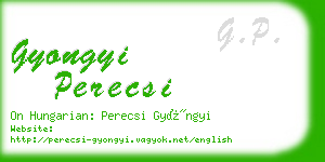 gyongyi perecsi business card